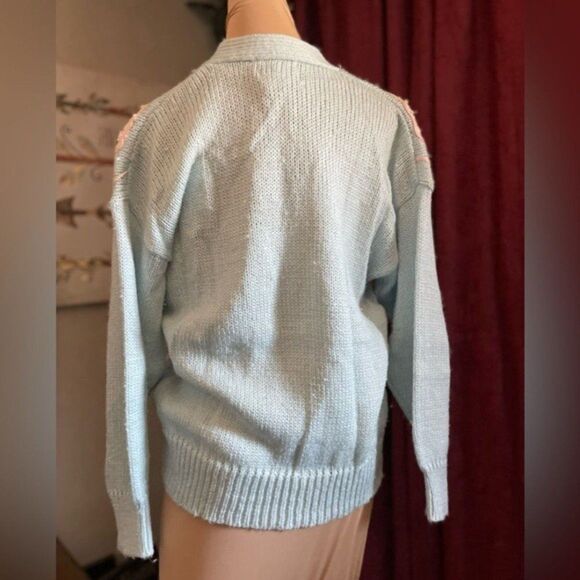 Jocelyn Smith VTG Pastel Goth Sequin Pearl Fairy Kei Cottagecore Sweater Medium‎ - Picture 4 of 12